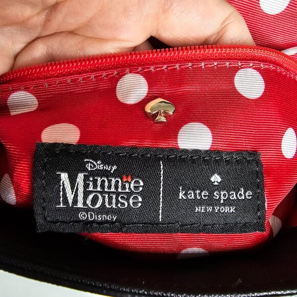 Kate Spade x Minnie Mouse Neema Backpack Black Leather Bag Red Polka Dot Bow main image 9